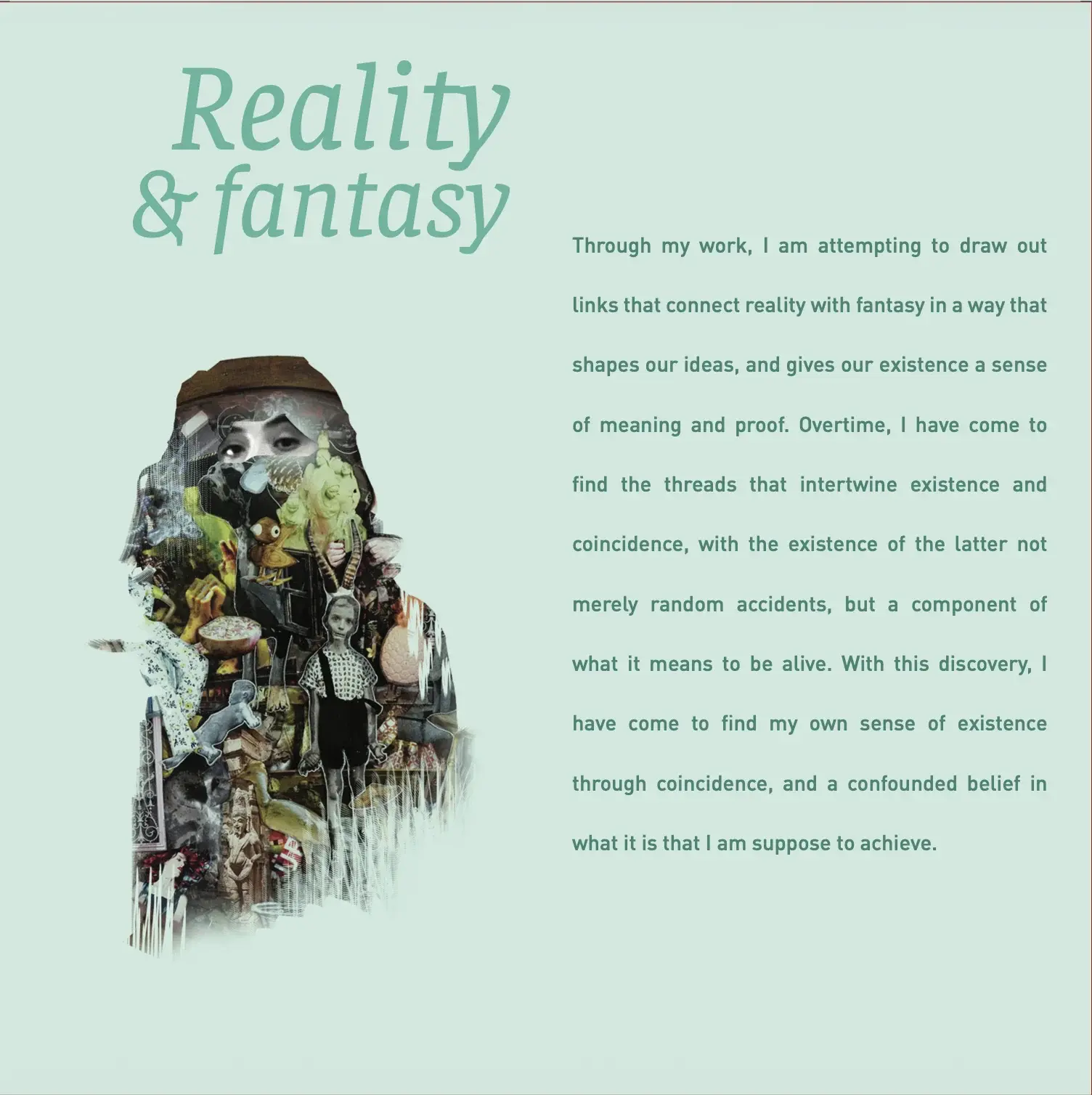 Doble página Reality and fantasy del catálogo