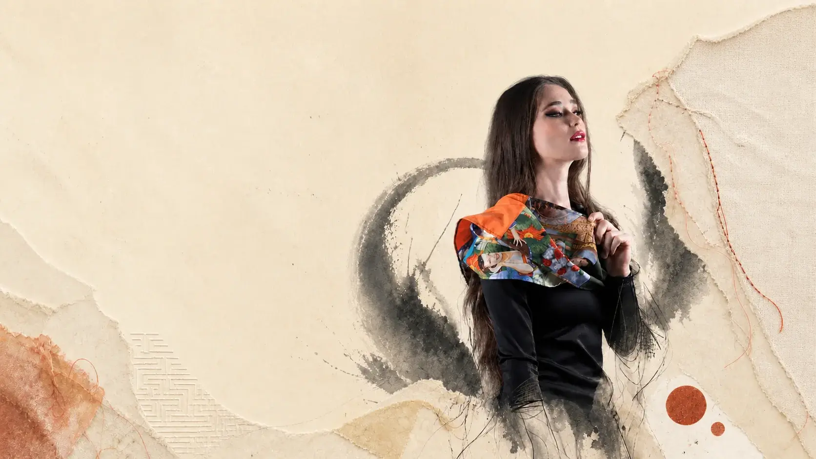 Composición editorial de Mekishico inspirada en México y Japón
