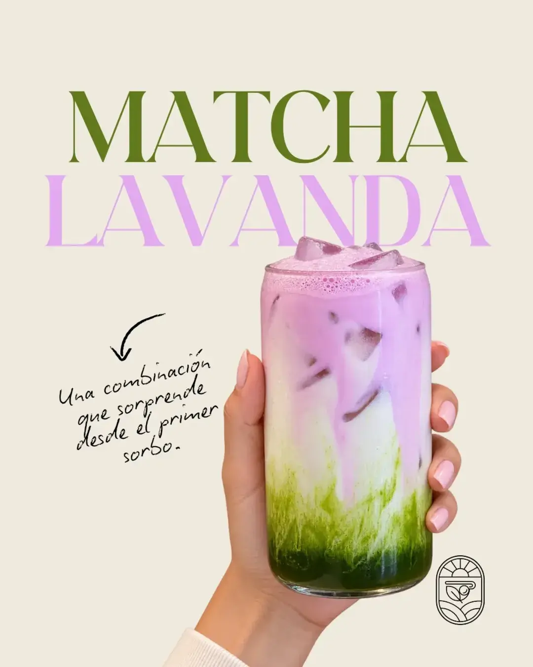 Pieza de contenido de Alere Café para presentar la bebida Matcha Lavanda